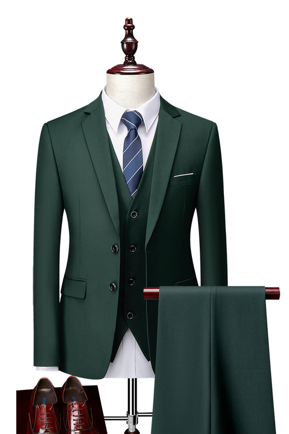 Dark Grey 2 Piece Notch Lapel Single Breasted Men's Prom Suits