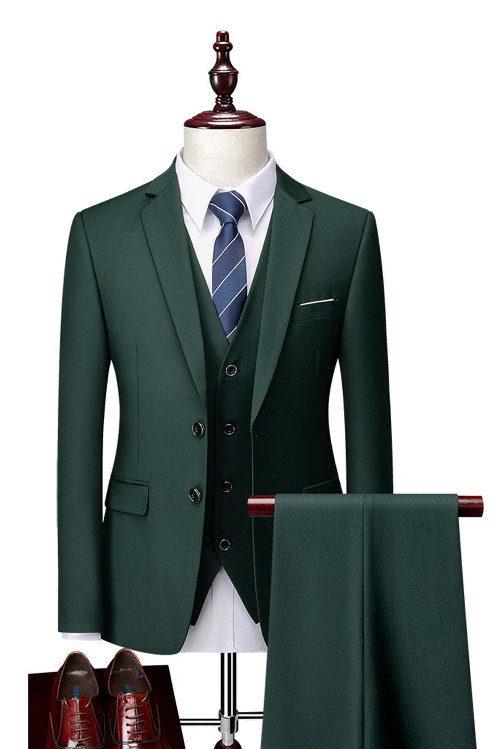 Dark Grey 2 Piece Notch Lapel Single Breasted Men's Prom Suits