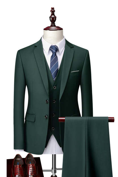 Dark Grey 2 Piece Notch Lapel Single Breasted Men's Prom Suits