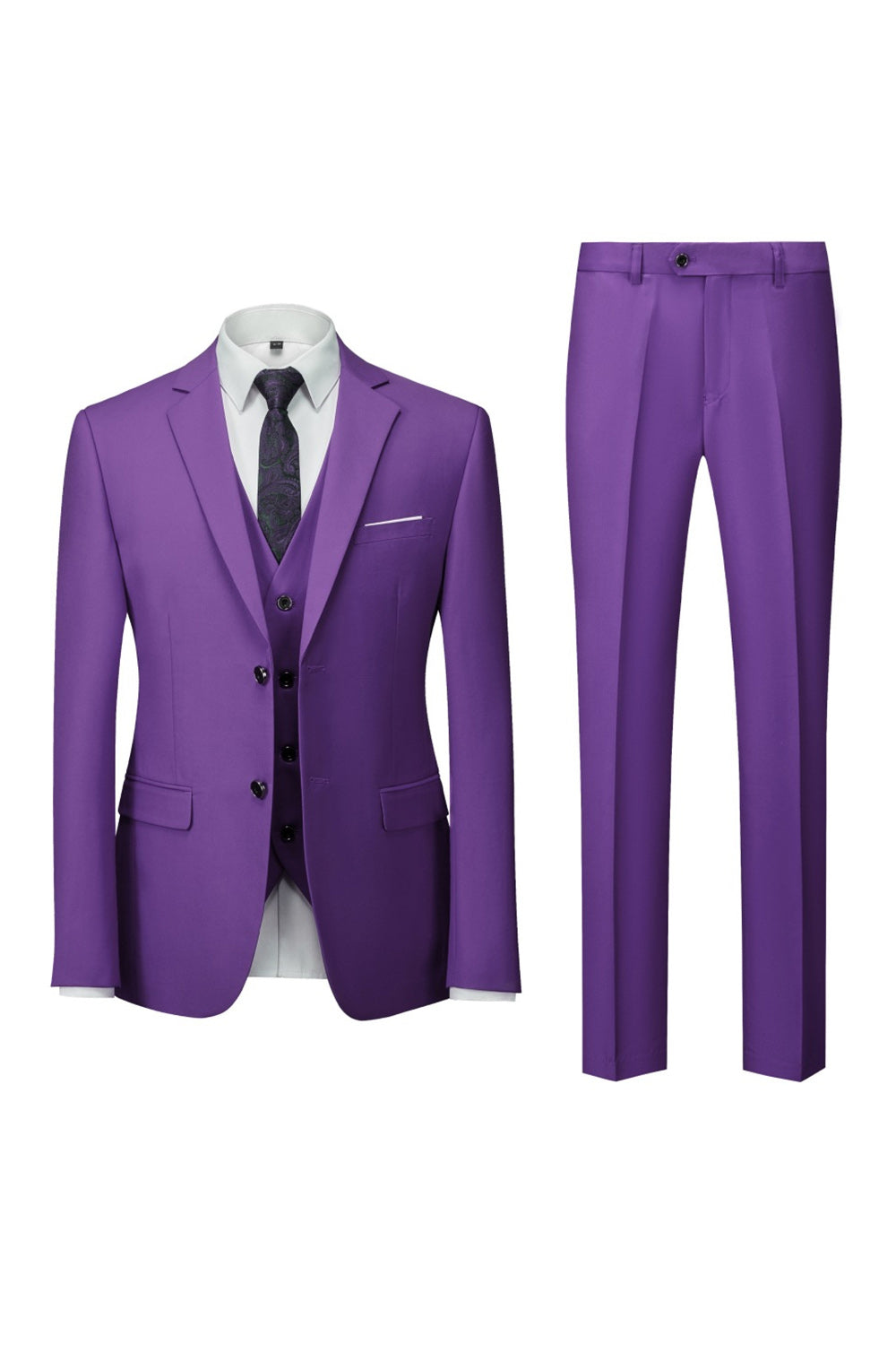 Leely Men Dark Grey Prom Suits Notch Lapel 2 Piece Single Breasted Party Suits