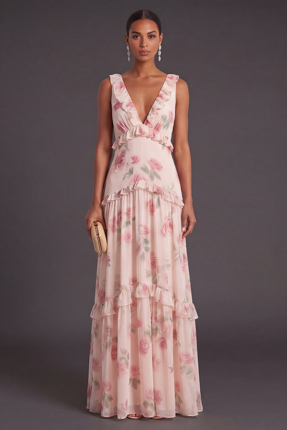 pastel prom dresses Juliet JT2739S Long Prom Dress Pastel Yellow Floral / 8