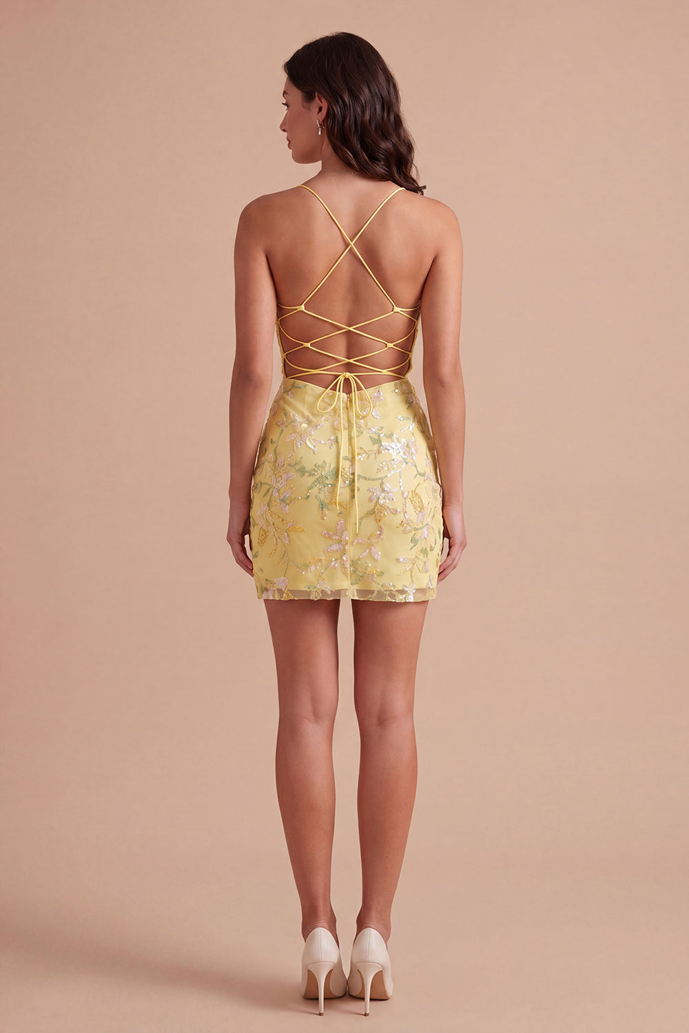 Corset Pink Floral Sparkly Sequined Short Homecoming Dress