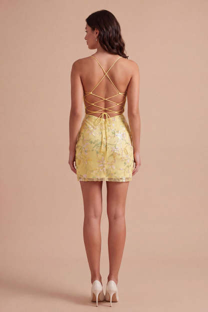Corset Pink Floral Sparkly Sequined Short Homecoming Dress