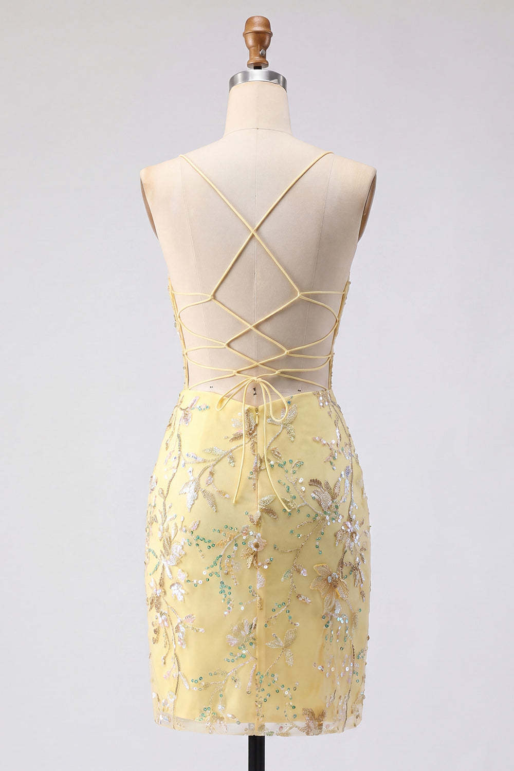 Corset Pink Floral Sparkly Sequined Short Homecoming Dress