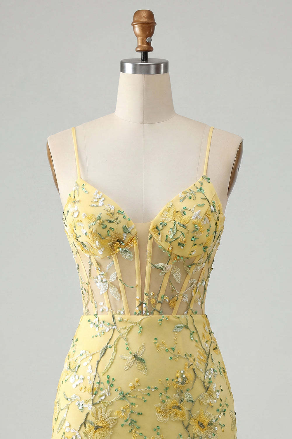 Corset Pink Floral Sparkly Sequined Short Homecoming Dress