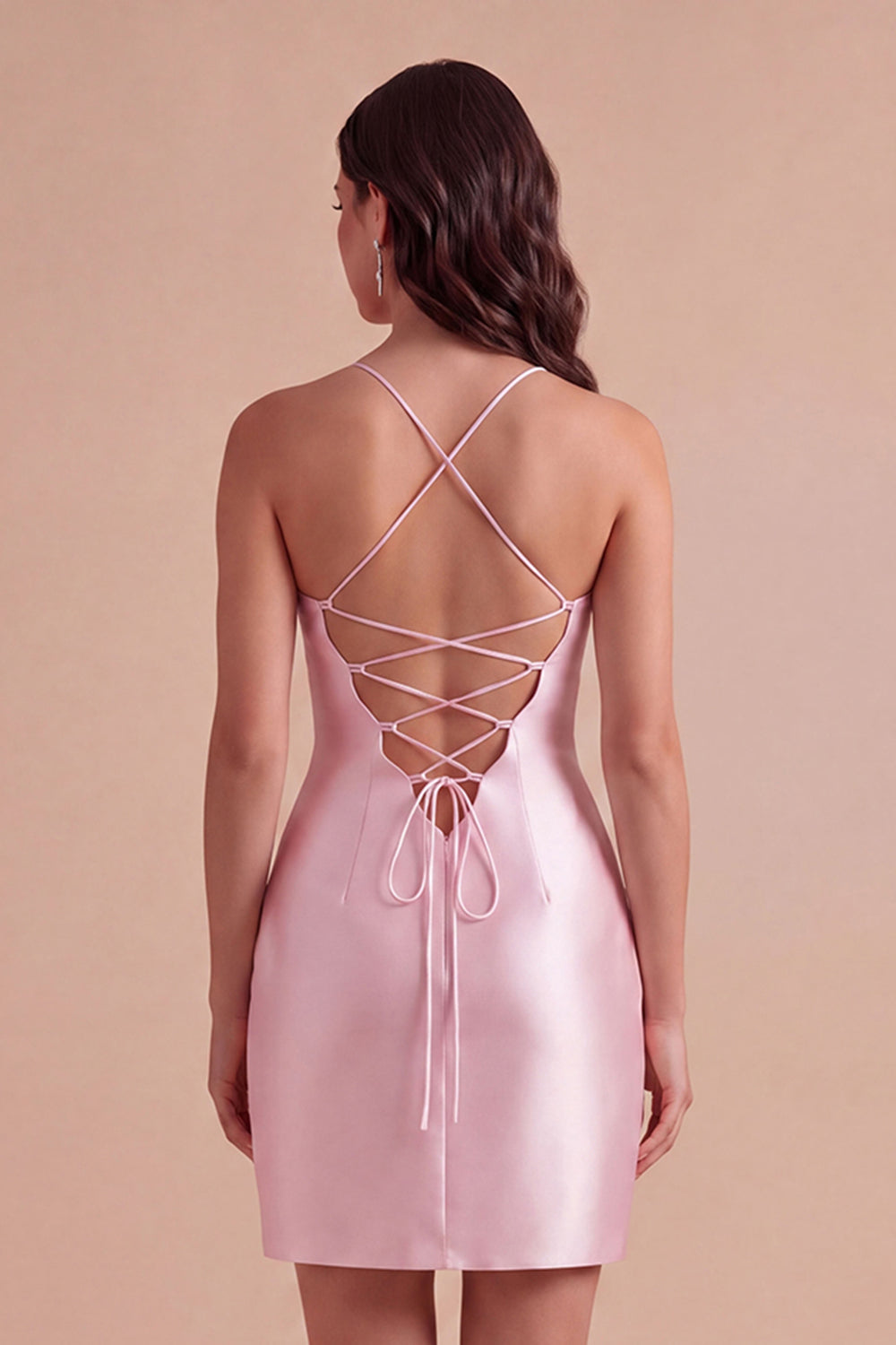 Beaded Sparkly Corset Pink Short Homecoming Dress