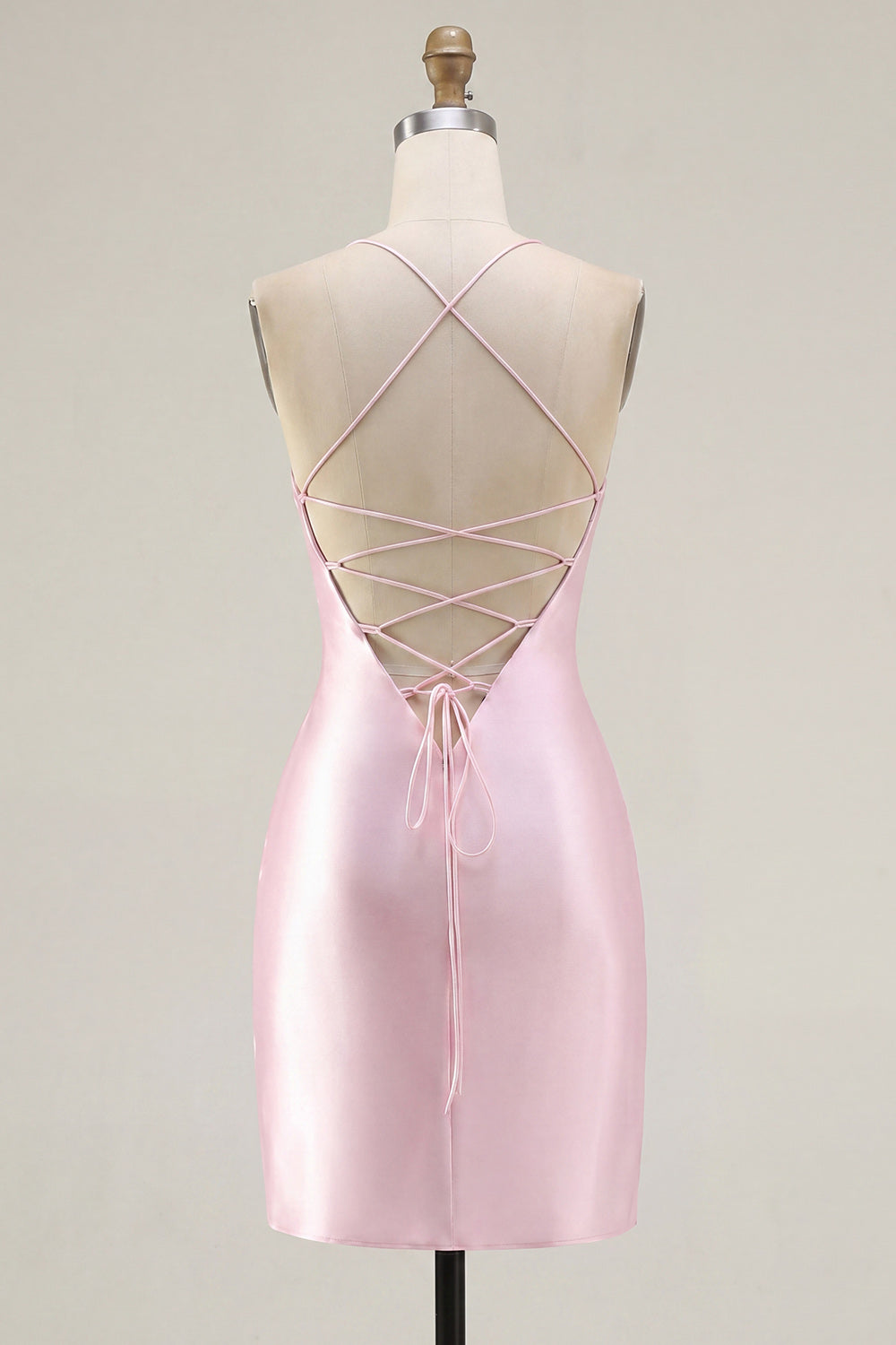 Beaded Sparkly Corset Pink Short Homecoming Dress