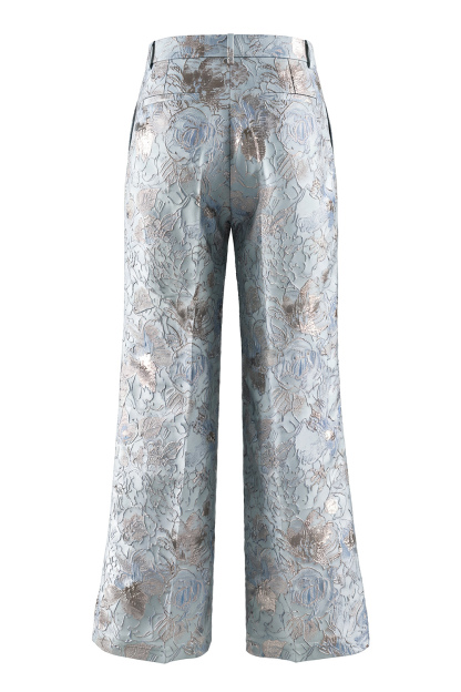 2 Piece Blush Floral Peak Lapel Double Breasted Prom Suits with Pockets