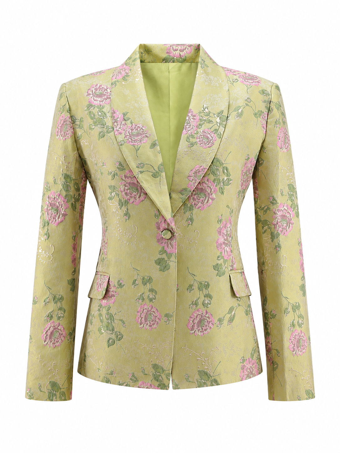 Sage Green Shawl Lapel 2 Piece Single Breasted Wide Leg Prom Suits