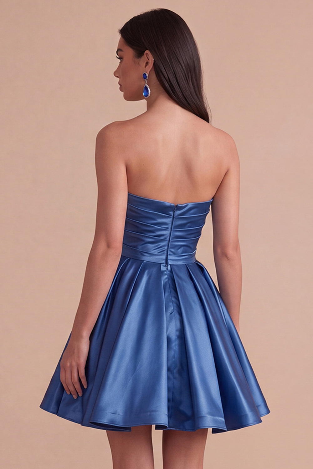 Mint Strapless A Line Short Homecoming Dress