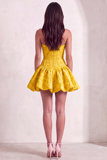 Blue Floral Corset Strapless A Line Short Homecoming Dress