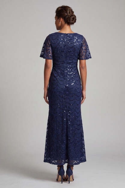 Chocolate Mermaid Sweetheart Sequined Long Mother of the Bride Dress