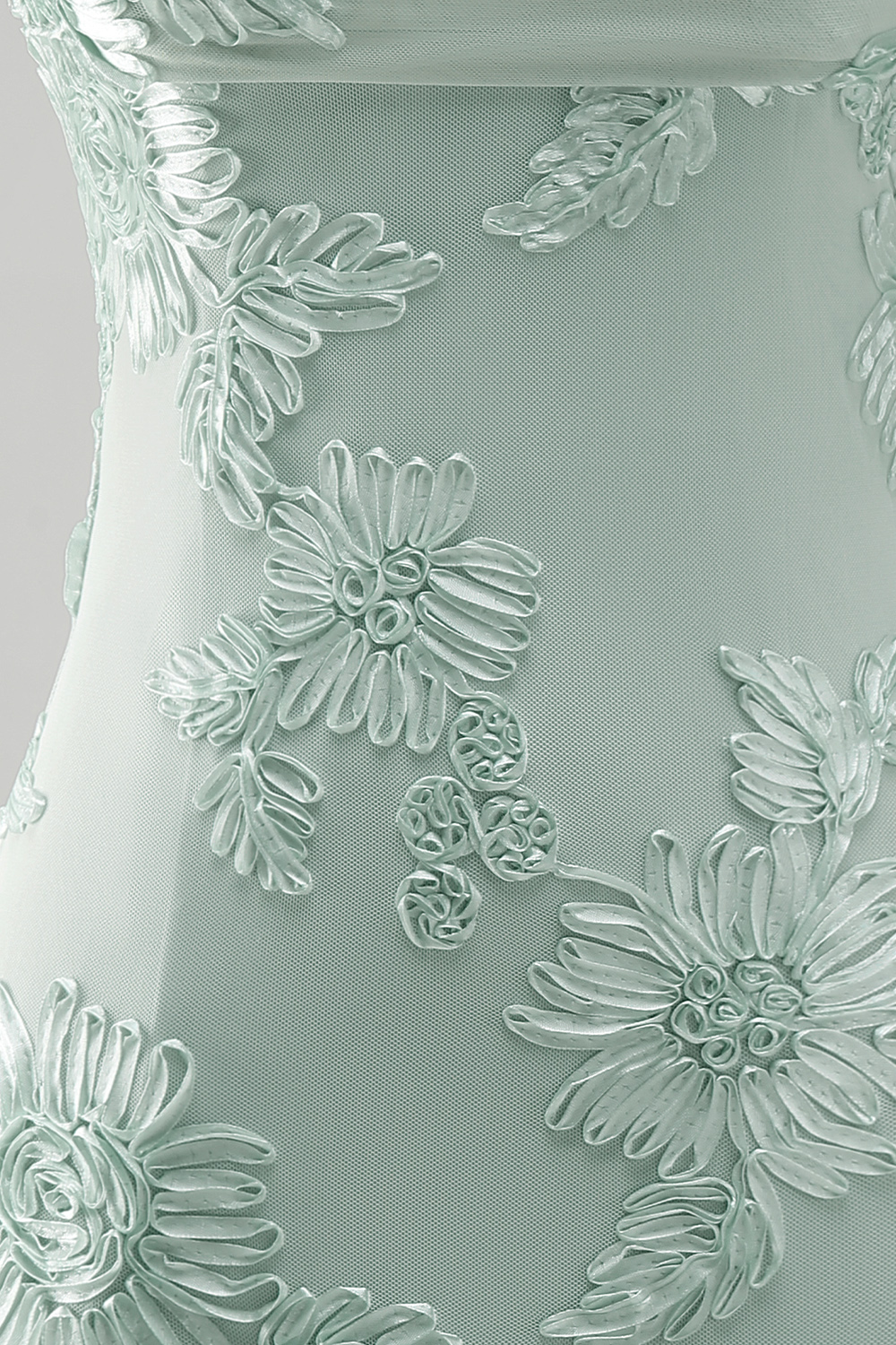 Blue Floral Appliqued Bodycon Ruched Short Homecoming Dress
