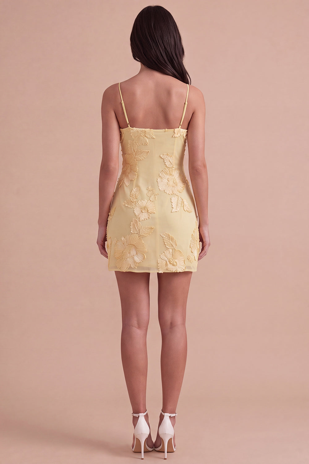 Blue Floral Appliqued Bodycon Ruched Short Homecoming Dress