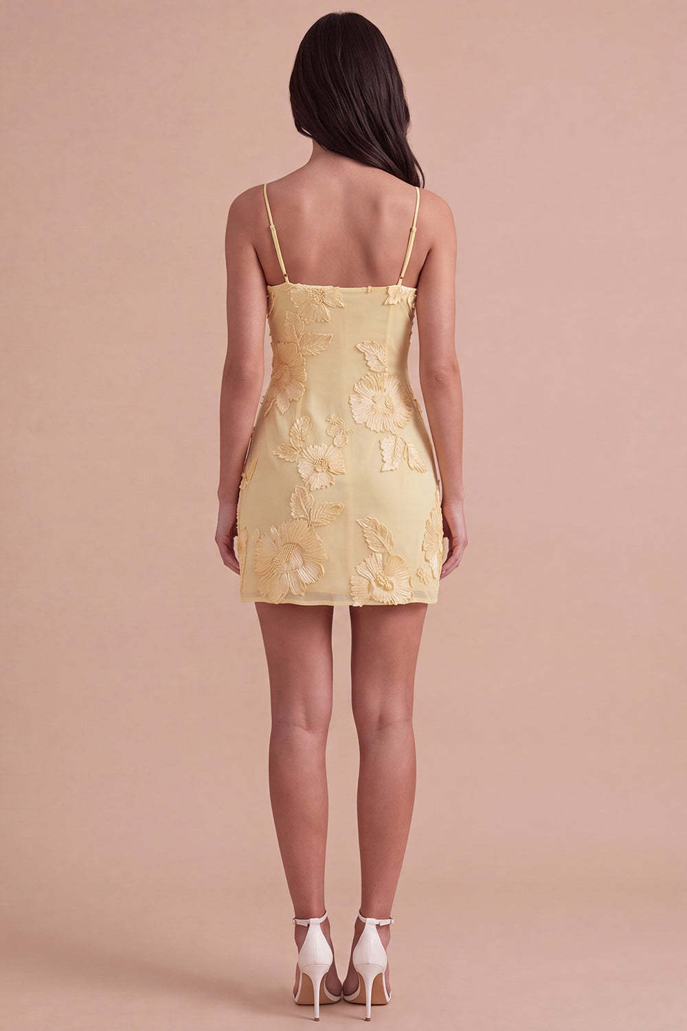 Blue Floral Appliqued Bodycon Ruched Short Homecoming Dress