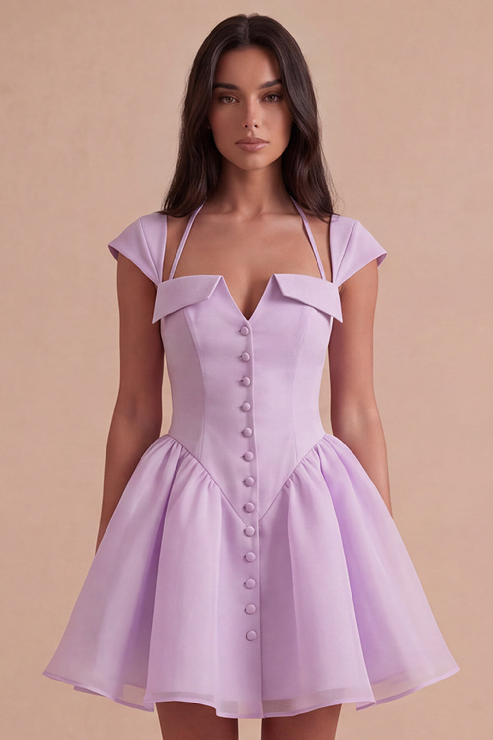 Mint Green A Line High Waist Short Homecoming Dress