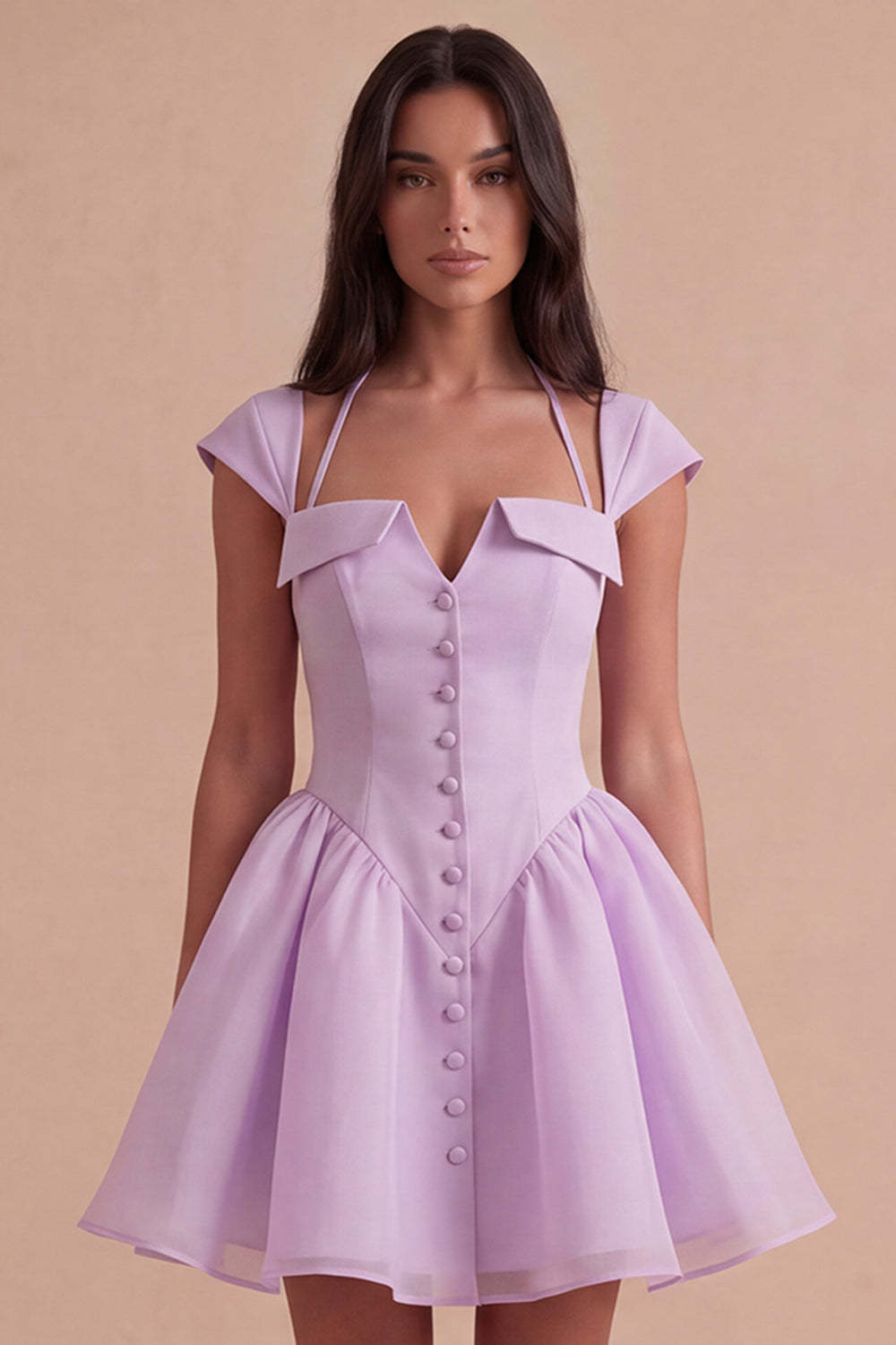 Mint Green A Line High Waist Short Homecoming Dress