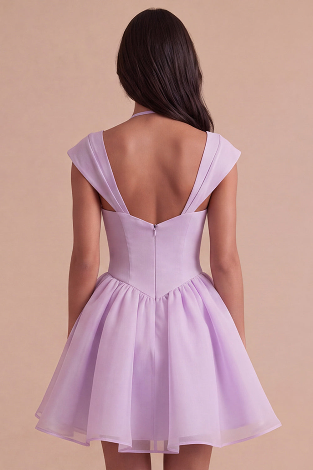 Mint Green A Line High Waist Short Homecoming Dress