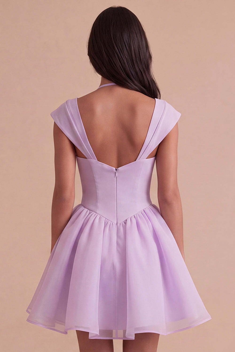 Mint Green A Line High Waist Short Homecoming Dress