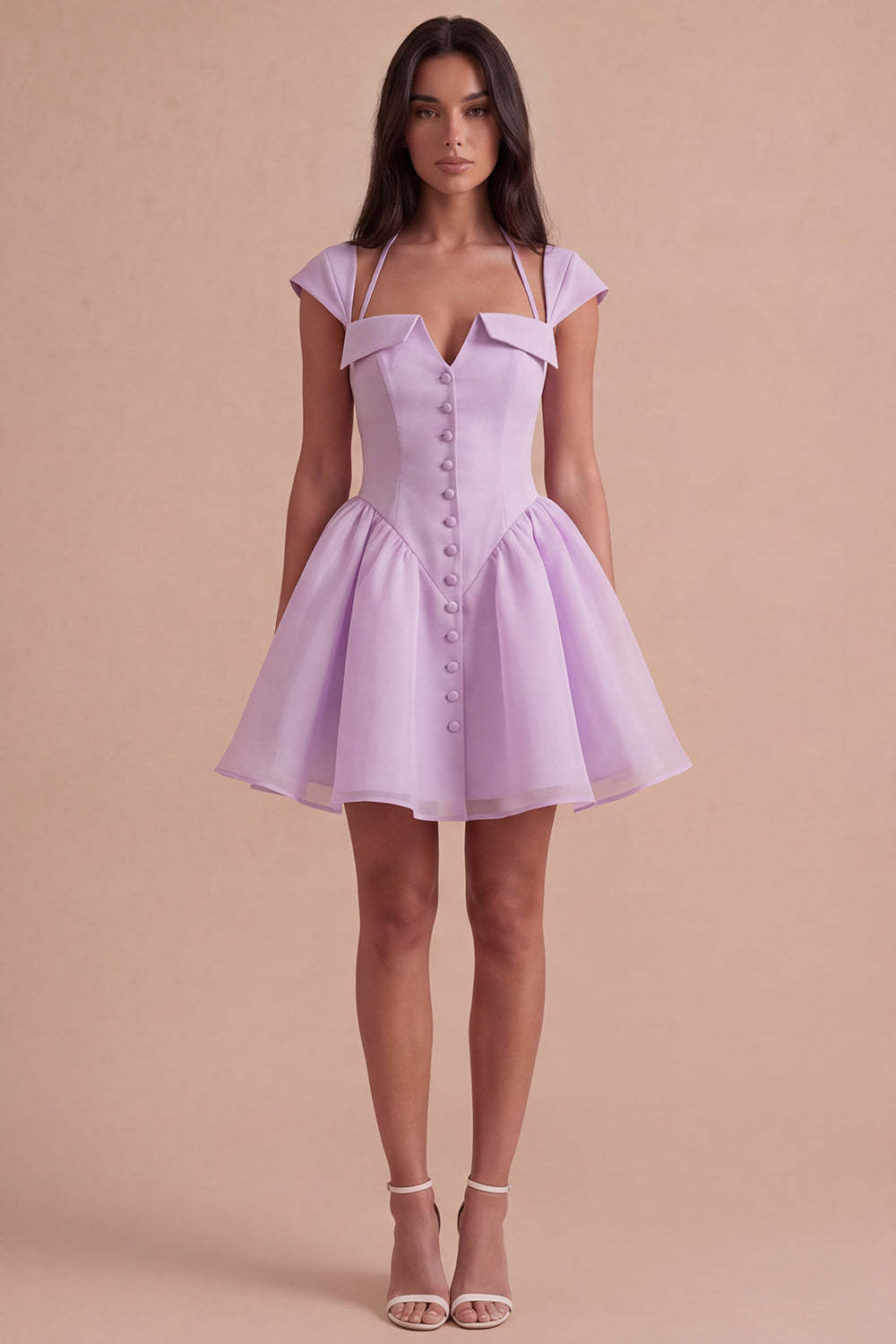 Mint Green A Line High Waist Short Homecoming Dress