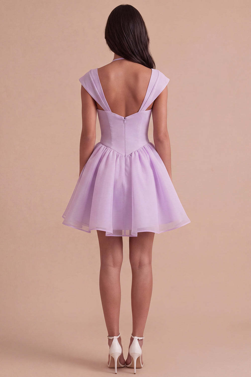 Mint Green A Line High Waist Short Homecoming Dress