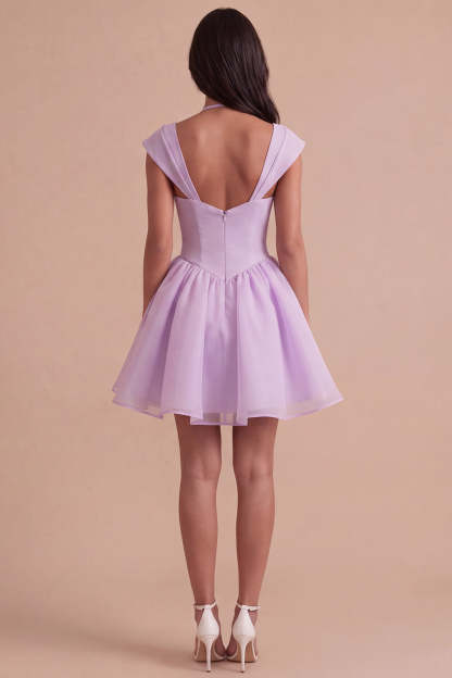Mint Green A Line High Waist Short Homecoming Dress