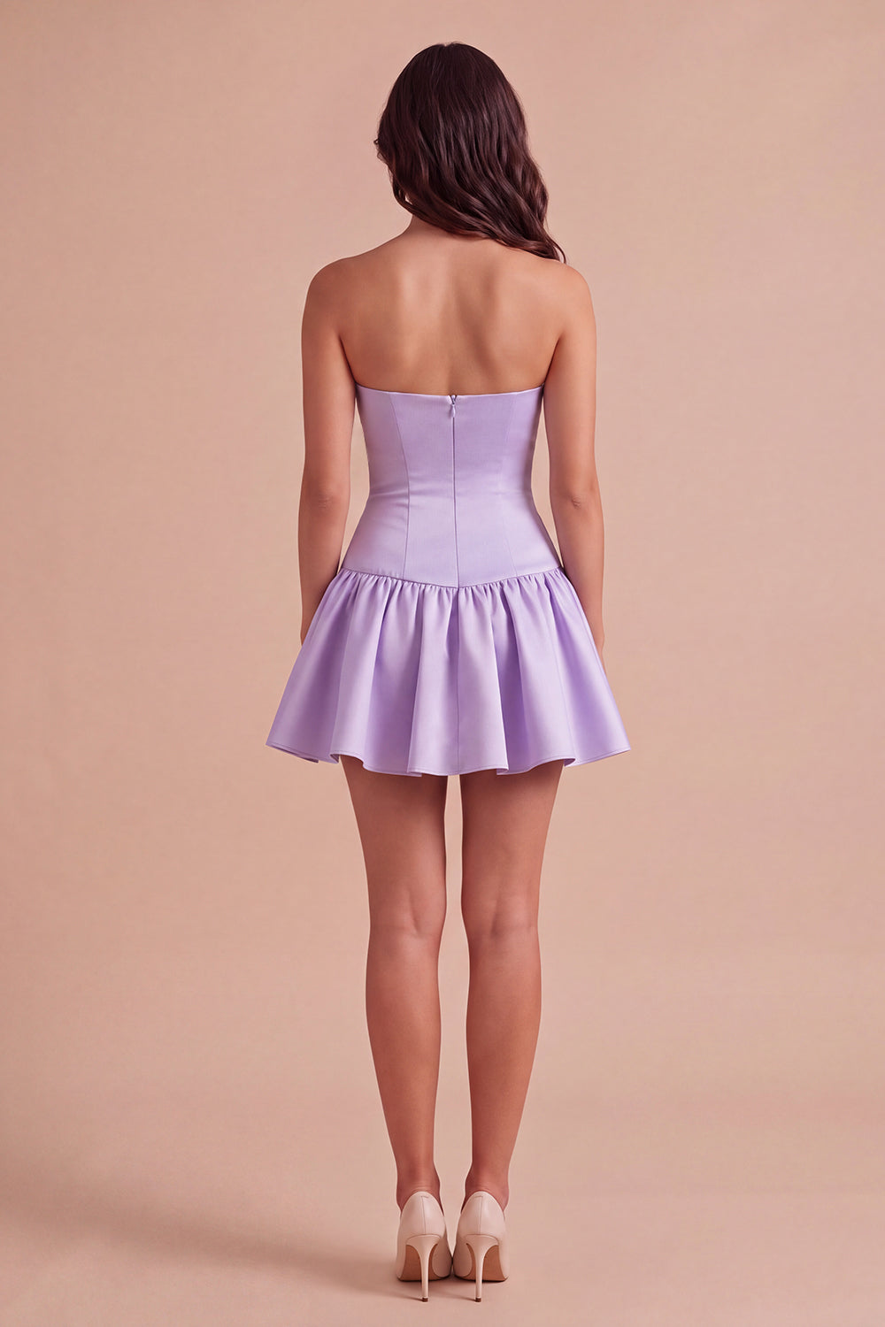 Lilac Sweetheart A Line Mini Homecoming Dress with Bow