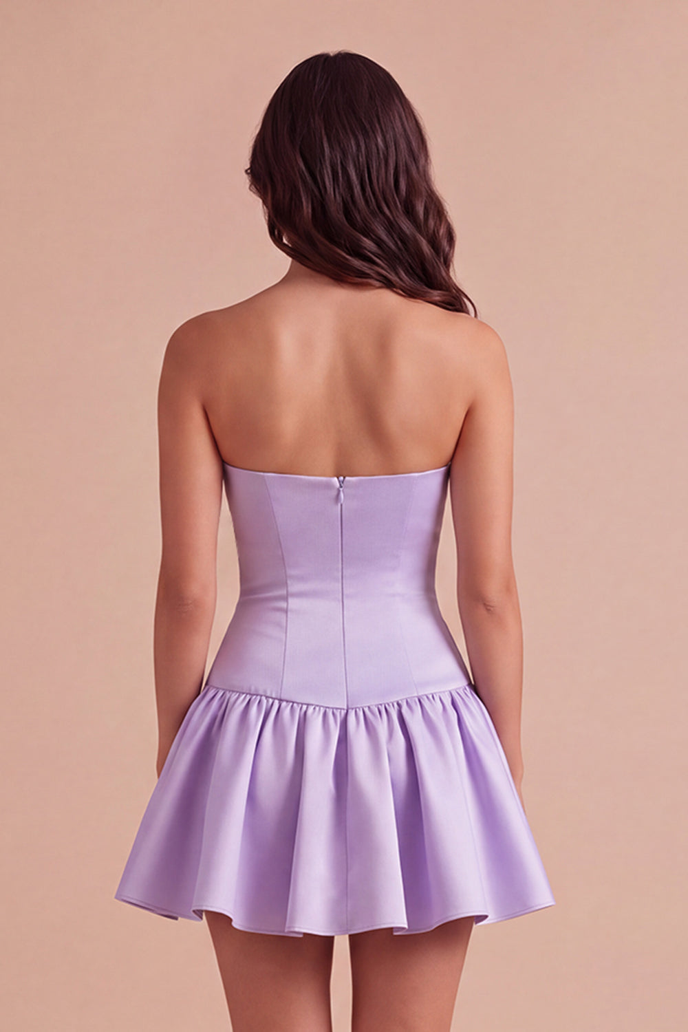 Lilac Sweetheart A Line Mini Homecoming Dress with Bow