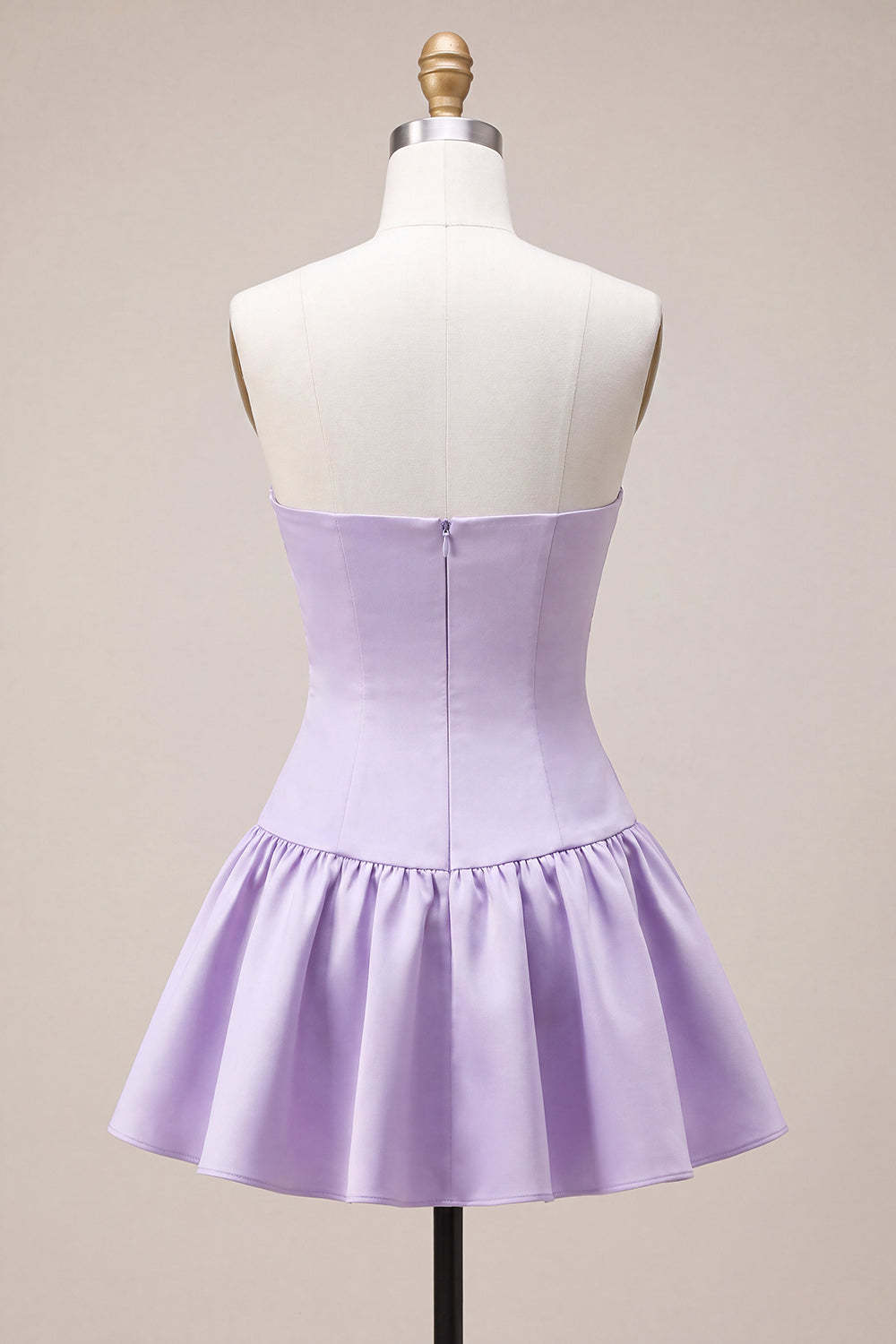 Lilac Sweetheart A Line Mini Homecoming Dress with Bow