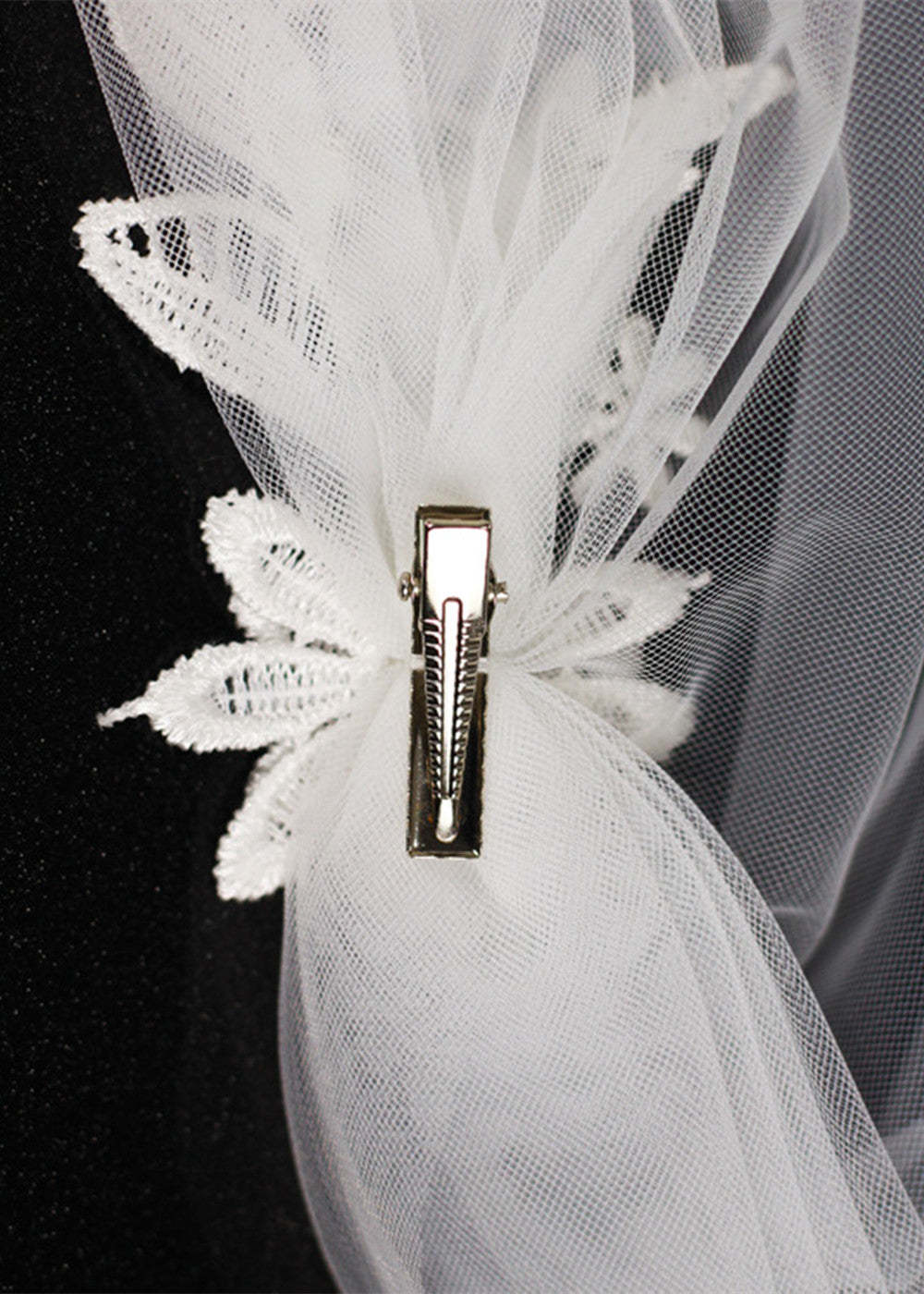 Vntage Lace Flower Hairclip Bridal Veil