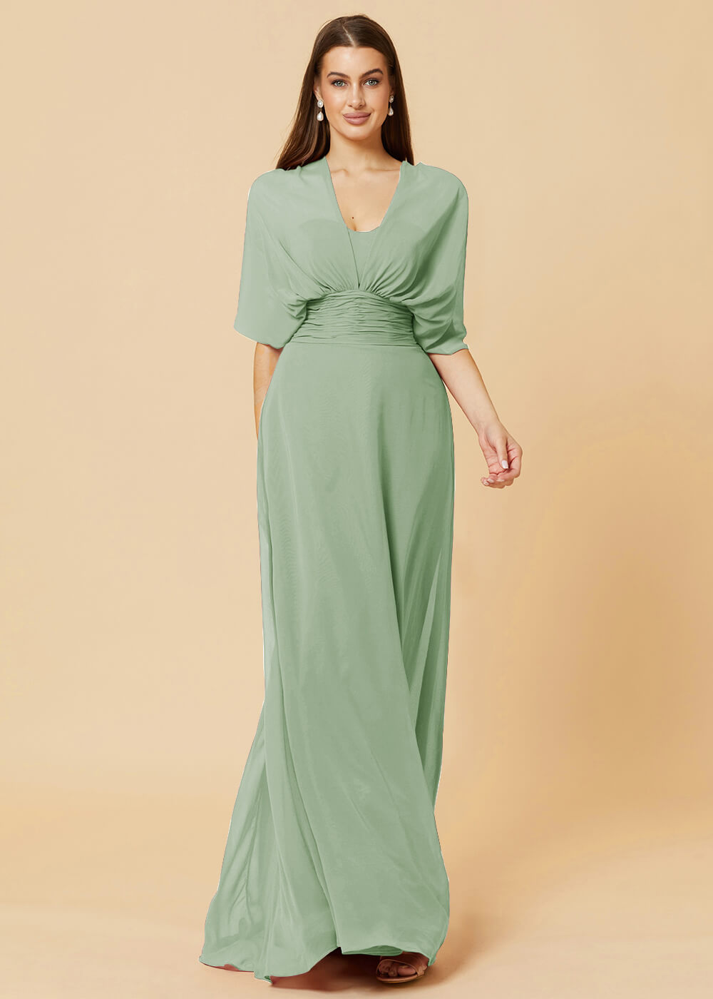 Multiway Floor Length Chiffon A-line Bridesmaid Dress