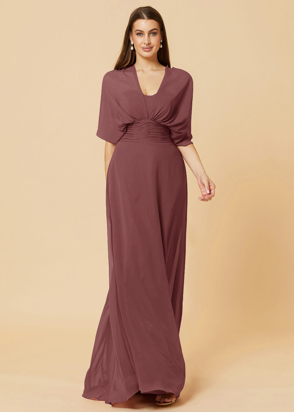 Multiway Floor Length Chiffon A-line Bridesmaid Dress
