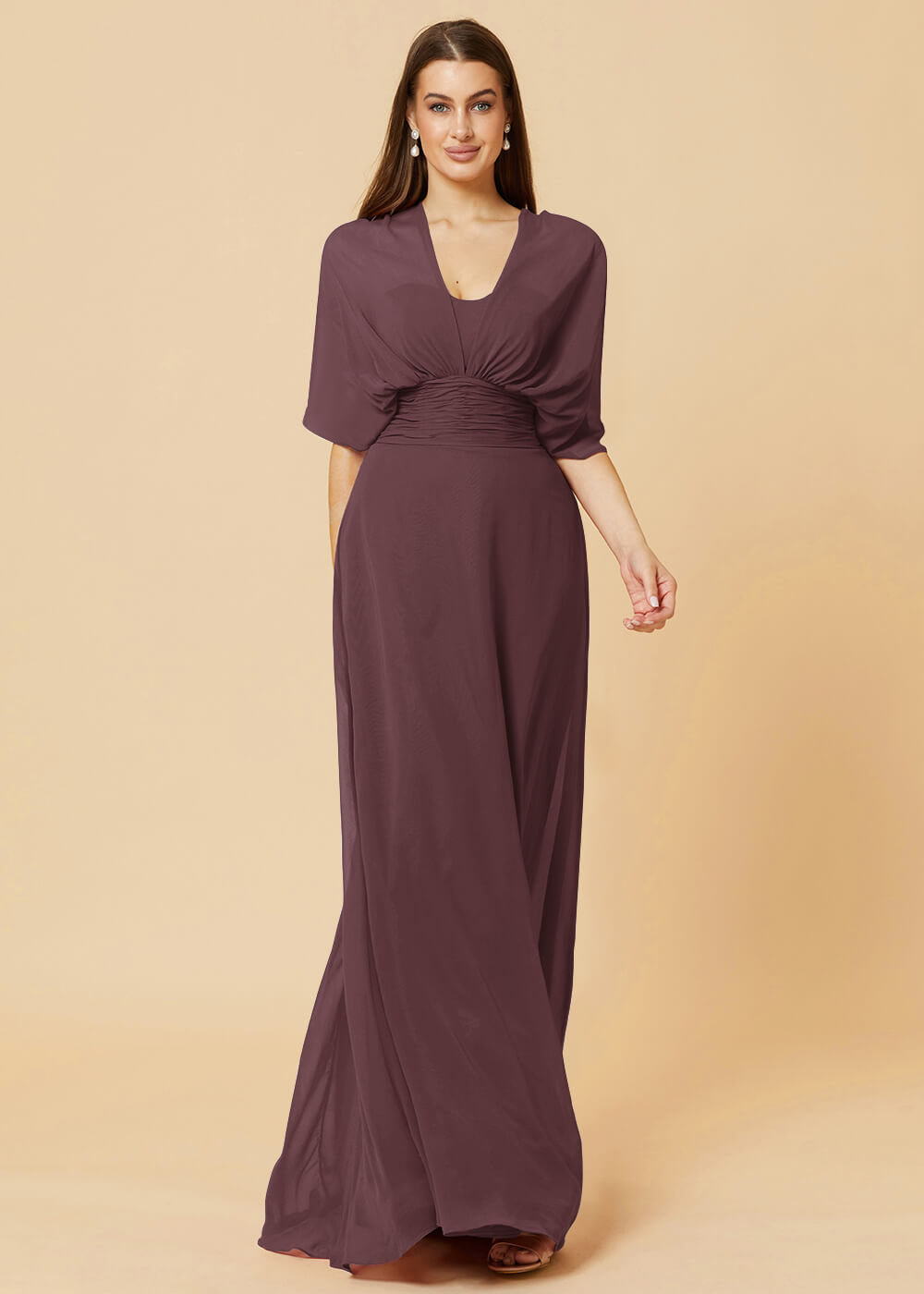 Multiway Floor Length Chiffon A-line Bridesmaid Dress