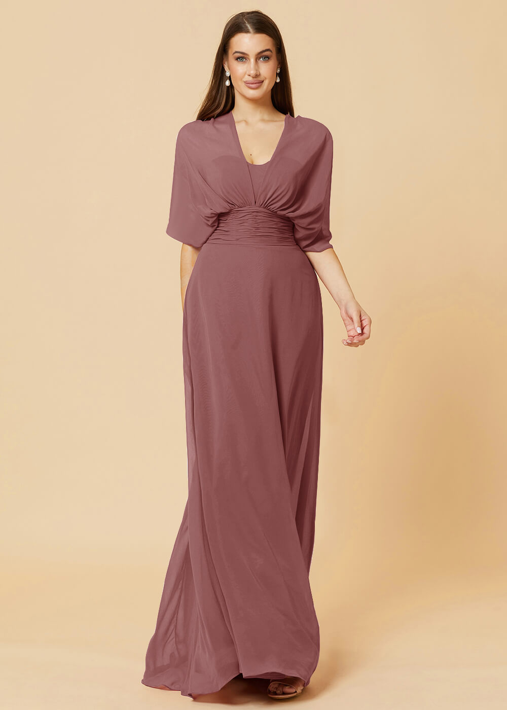 Multiway Floor Length Chiffon A-line Bridesmaid Dress