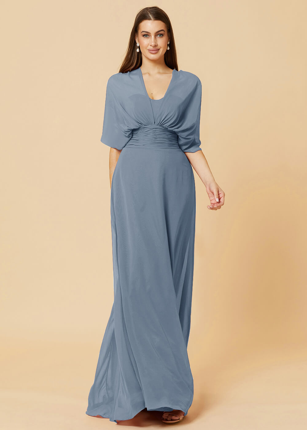 Multiway Floor Length Chiffon A-line Bridesmaid Dress