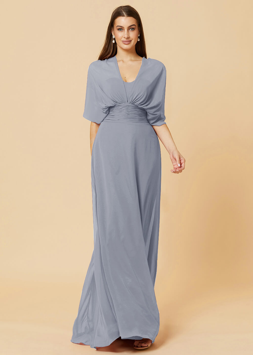 Multiway Floor Length Chiffon A-line Bridesmaid Dress
