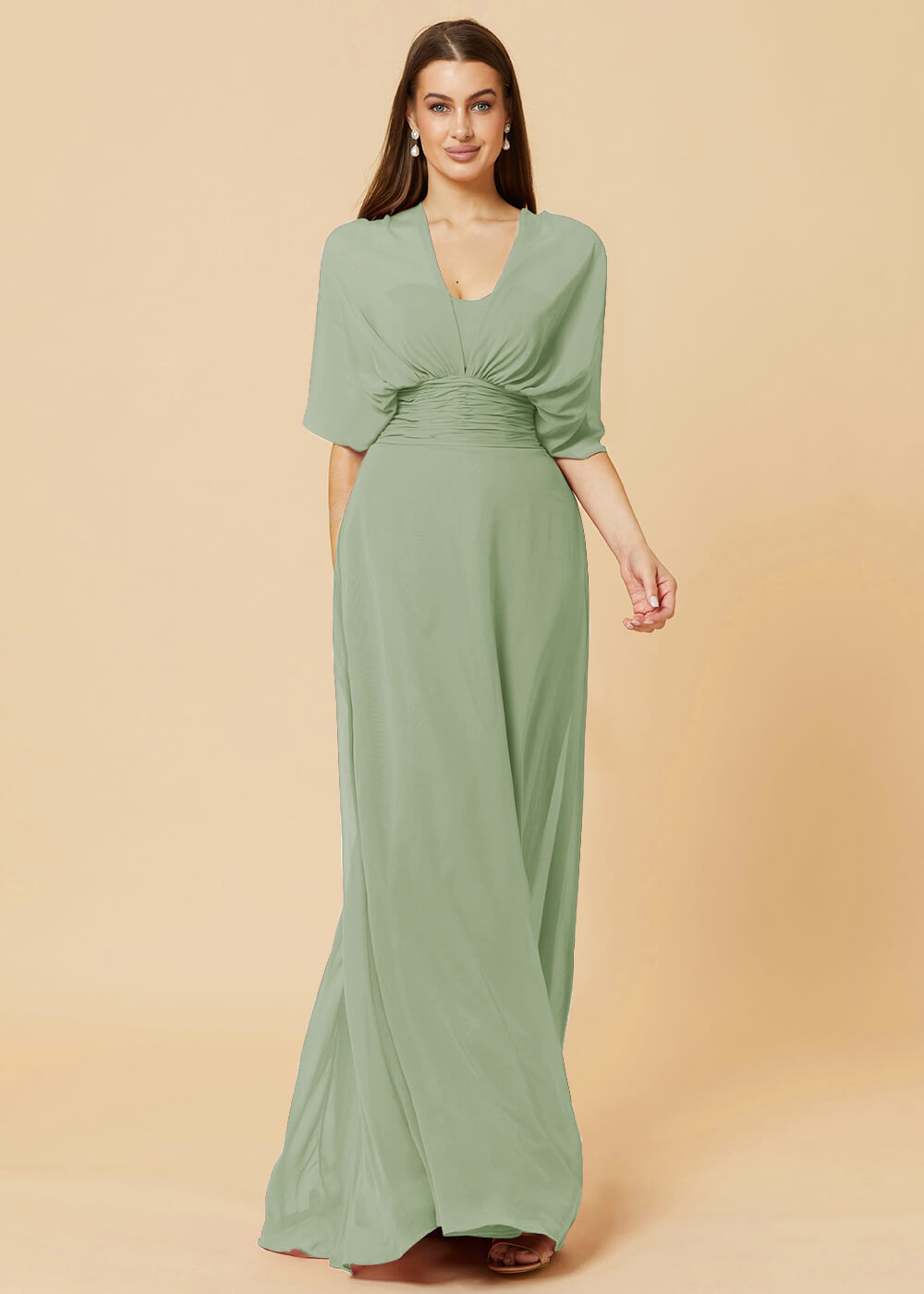Multiway Floor Length Chiffon A-line Bridesmaid Dress