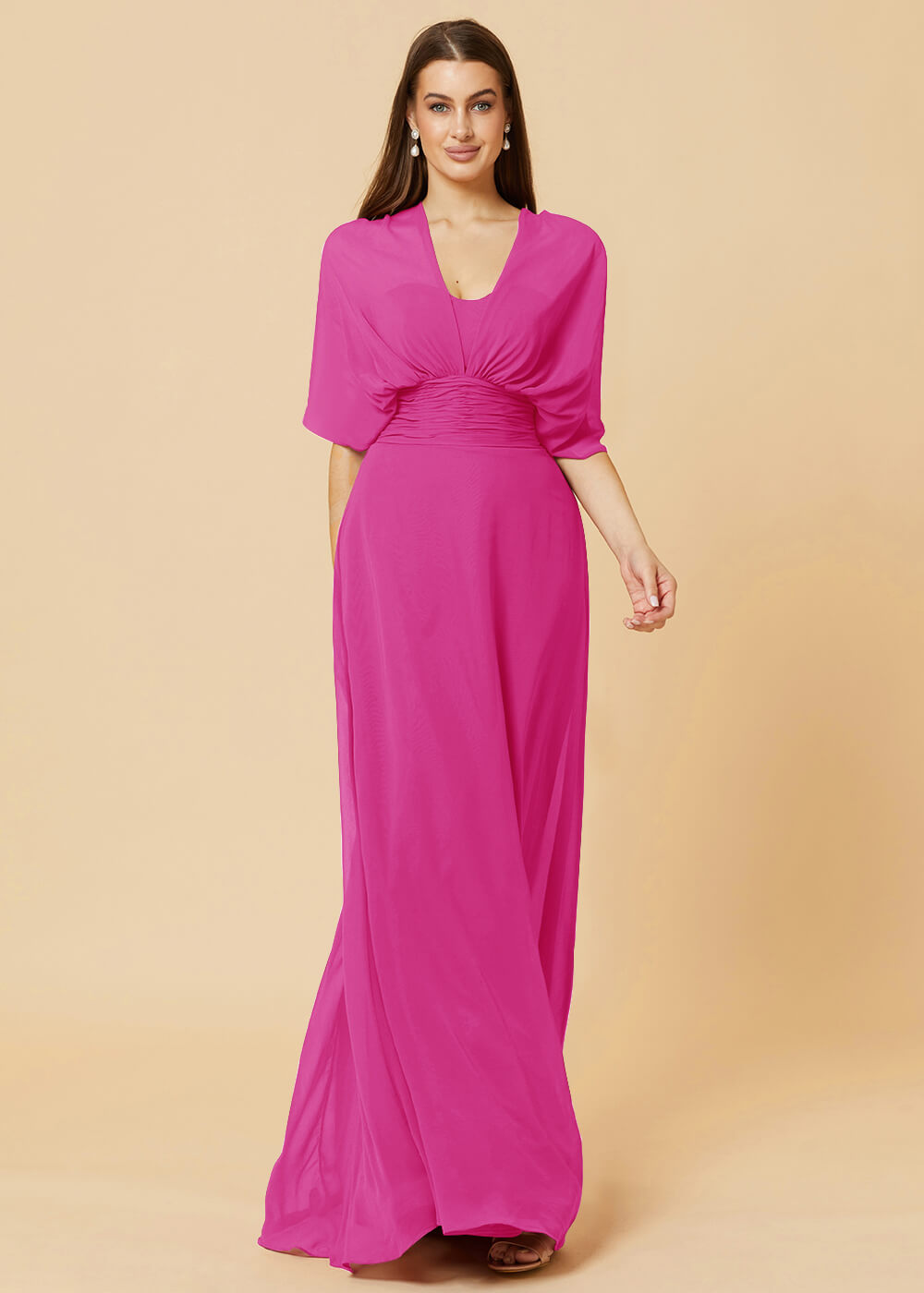 Multiway Floor Length Chiffon A-line Bridesmaid Dress