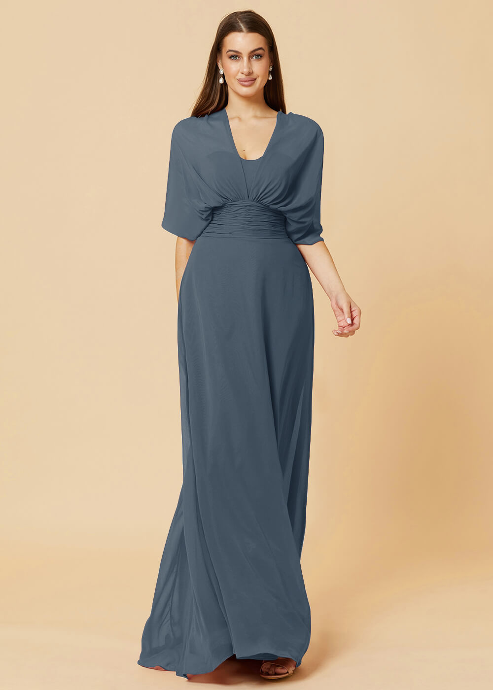 Multiway Floor Length Chiffon A-line Bridesmaid Dress