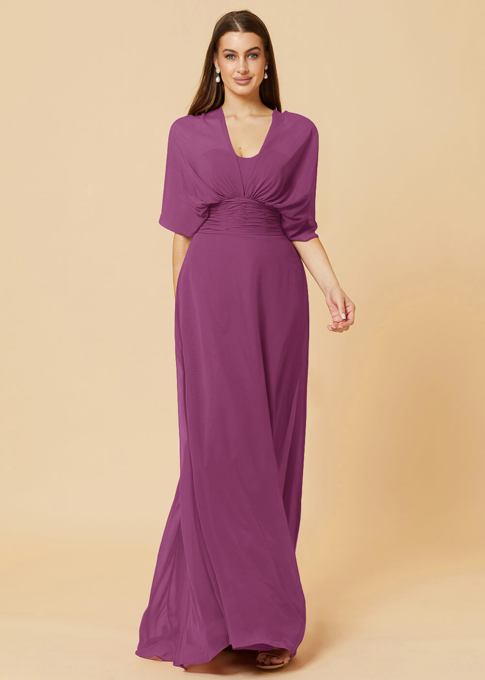 Multiway Floor Length Chiffon A-line Bridesmaid Dress
