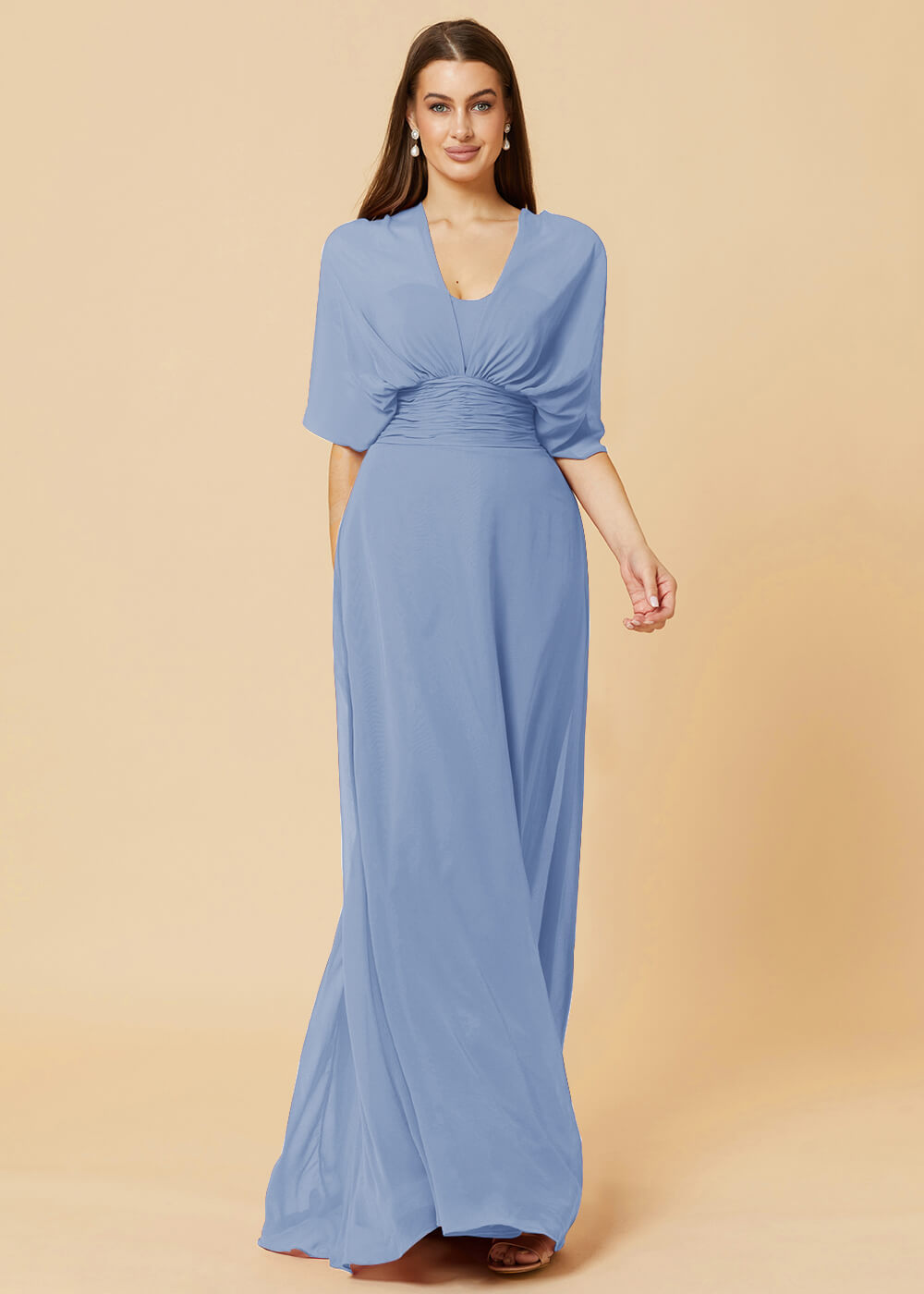 Multiway Floor Length Chiffon A-line Bridesmaid Dress