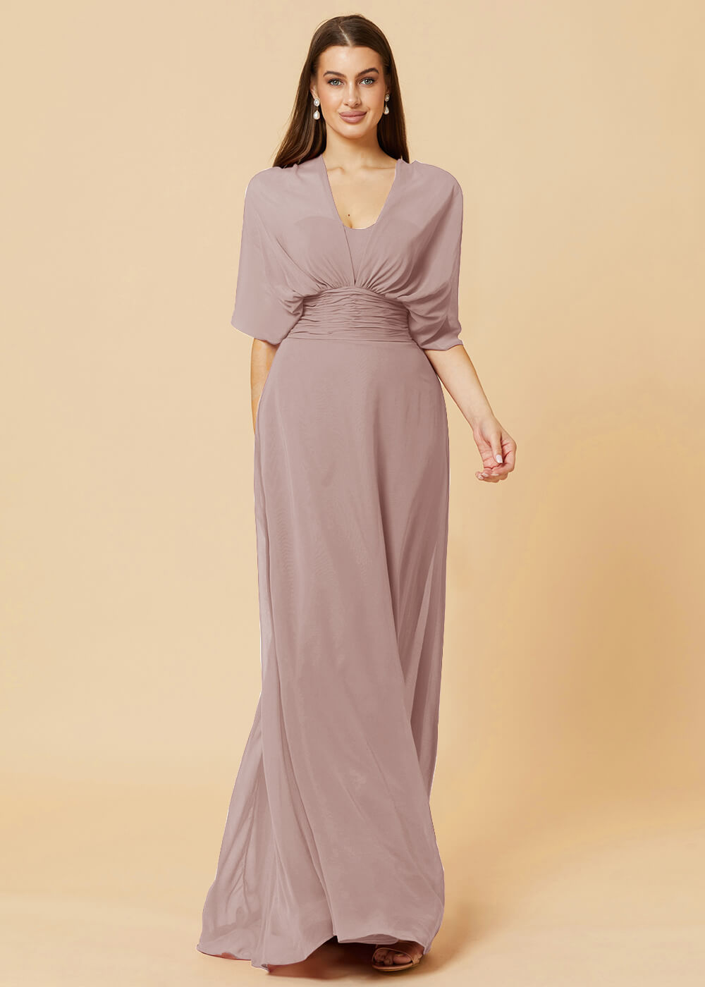 Multiway Floor Length Chiffon A-line Bridesmaid Dress