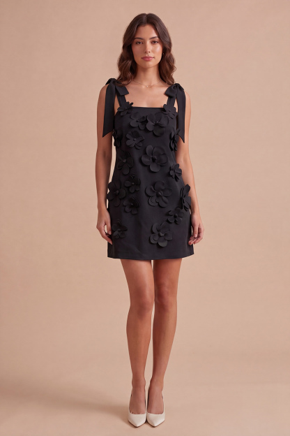 Pink Floral Bodycon Square Neck Short Homecoming Dress with Bows