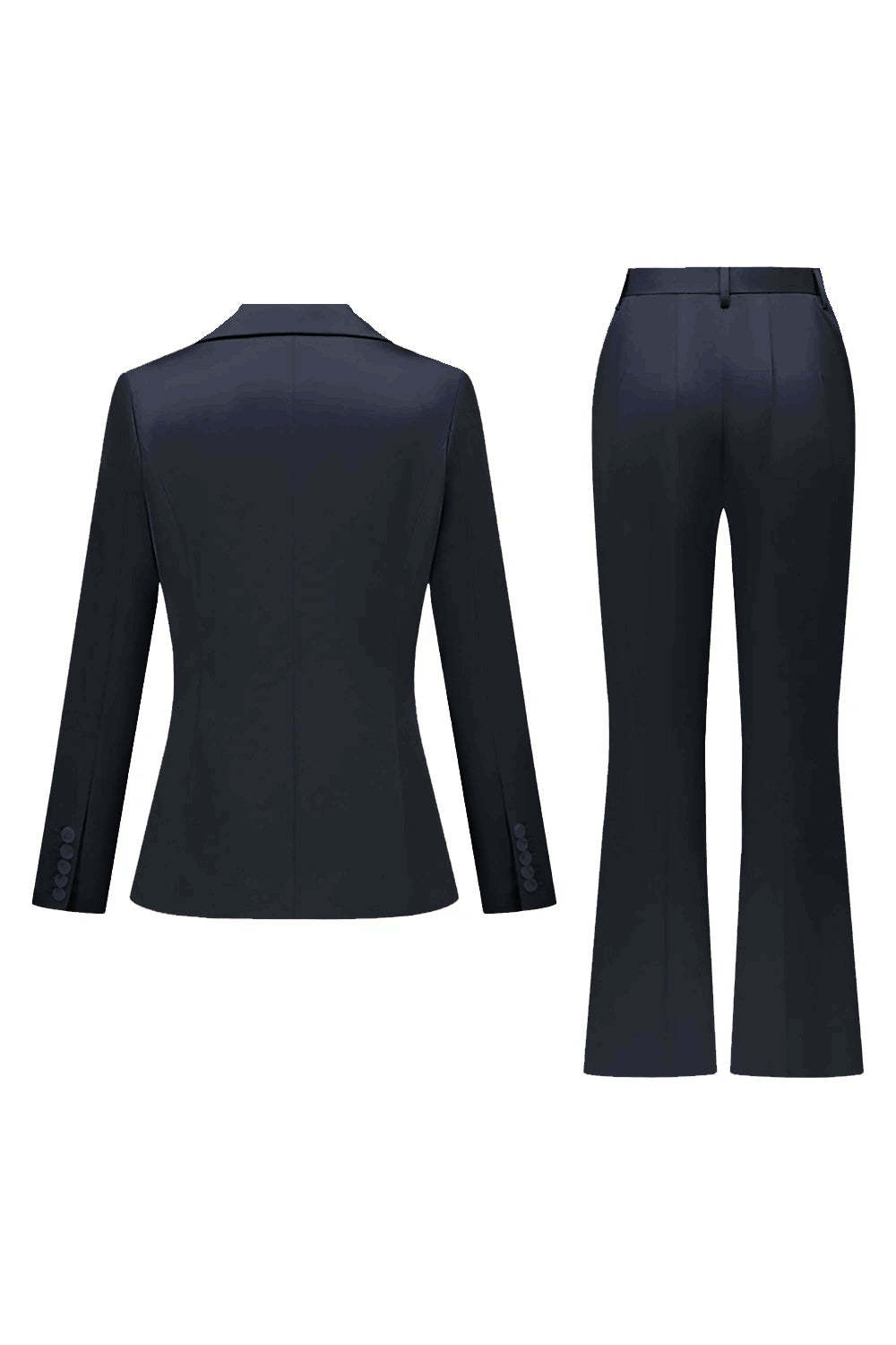 Fuchsia Satin Peak Lapel Women Suits with Long Sleeves
