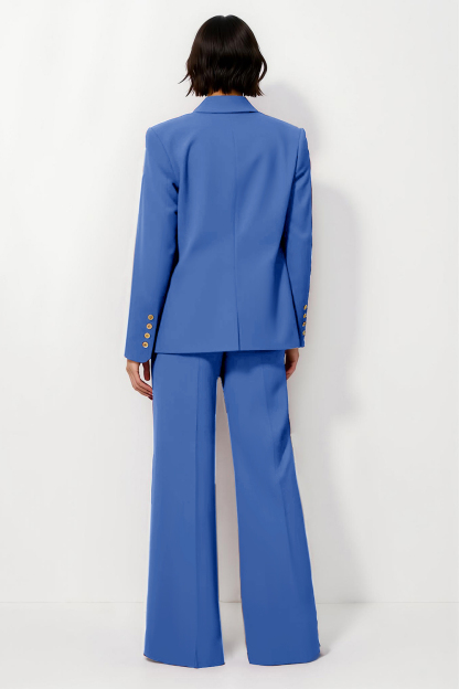 Burgundy Satin 2 Piece Notched Lapel Women Business Suits with Pockets