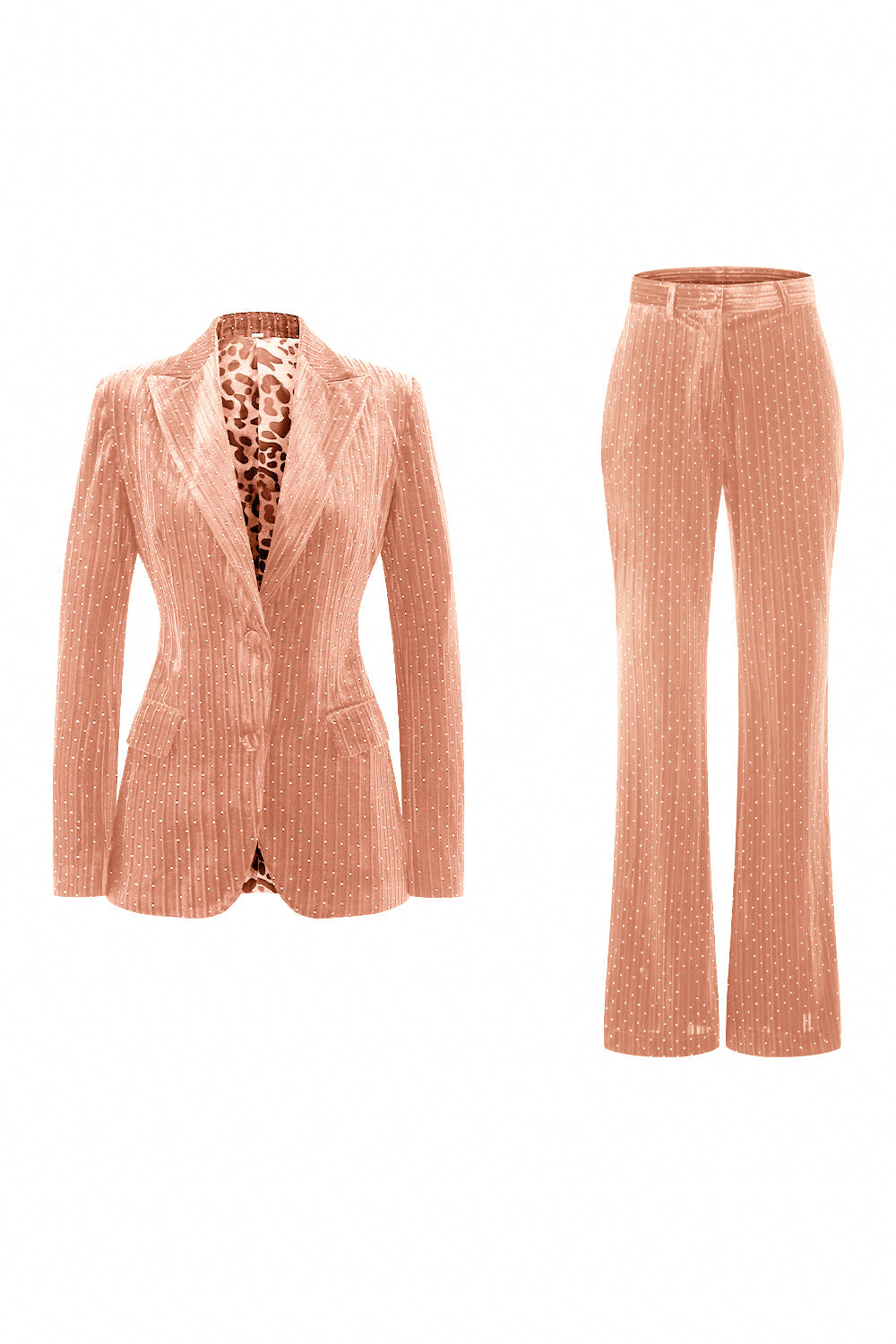 Sparkly 2 Piece Dark Green Peak Lapel Women Prom Suits