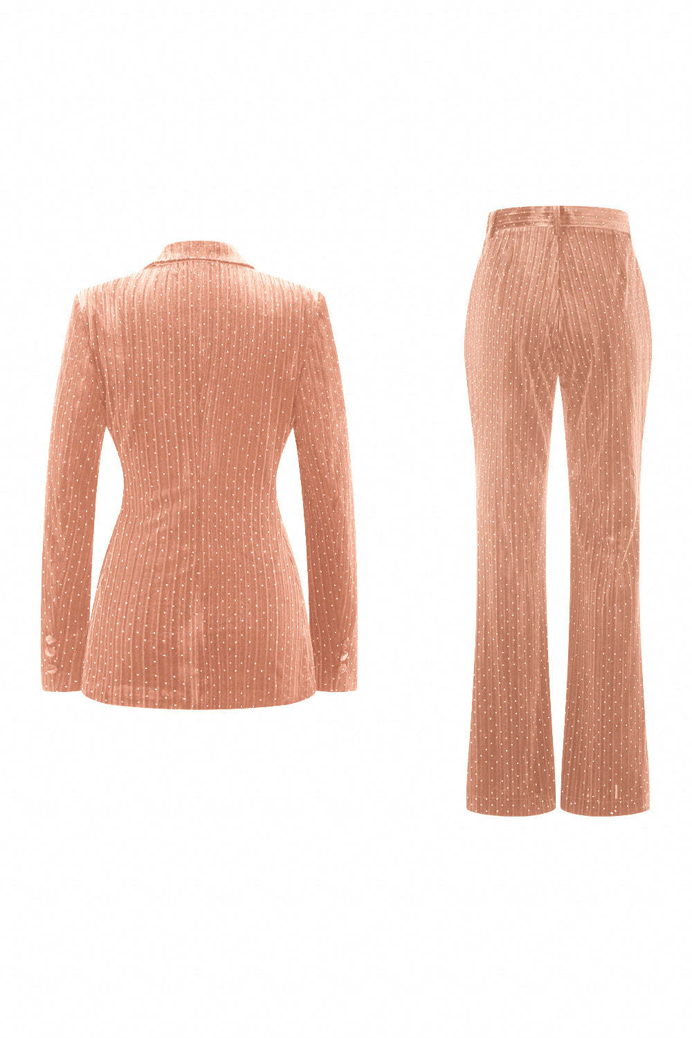 Sparkly 2 Piece Dark Green Peak Lapel Women Prom Suits