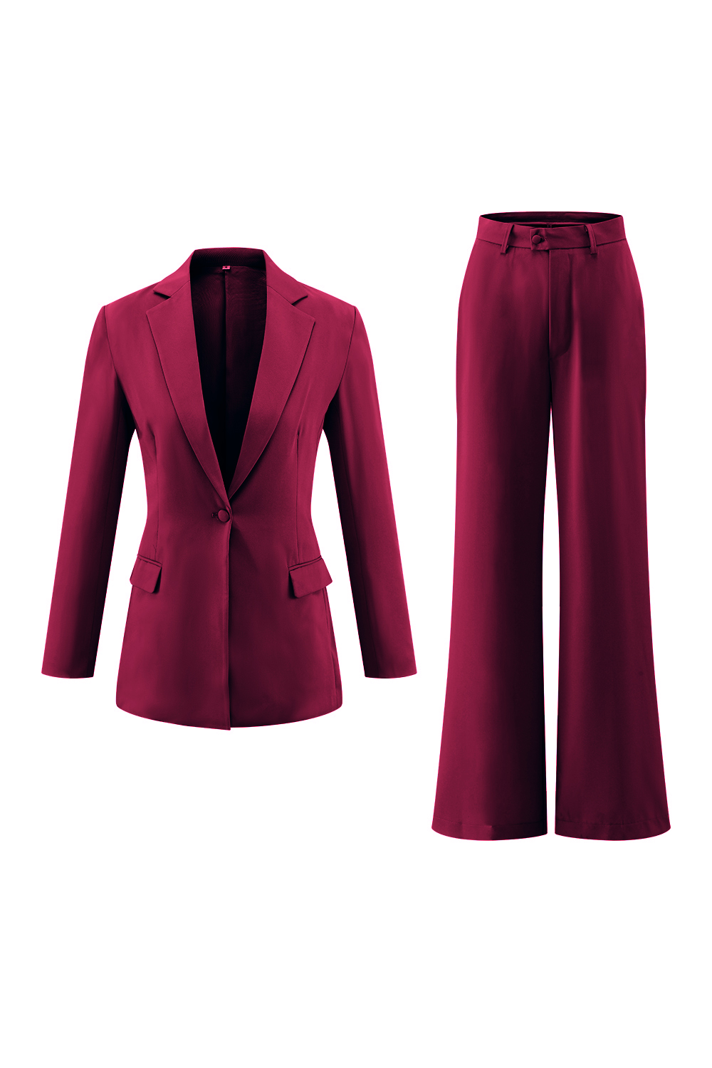 Fuchsia 2 Piece Work Suits with Pockets