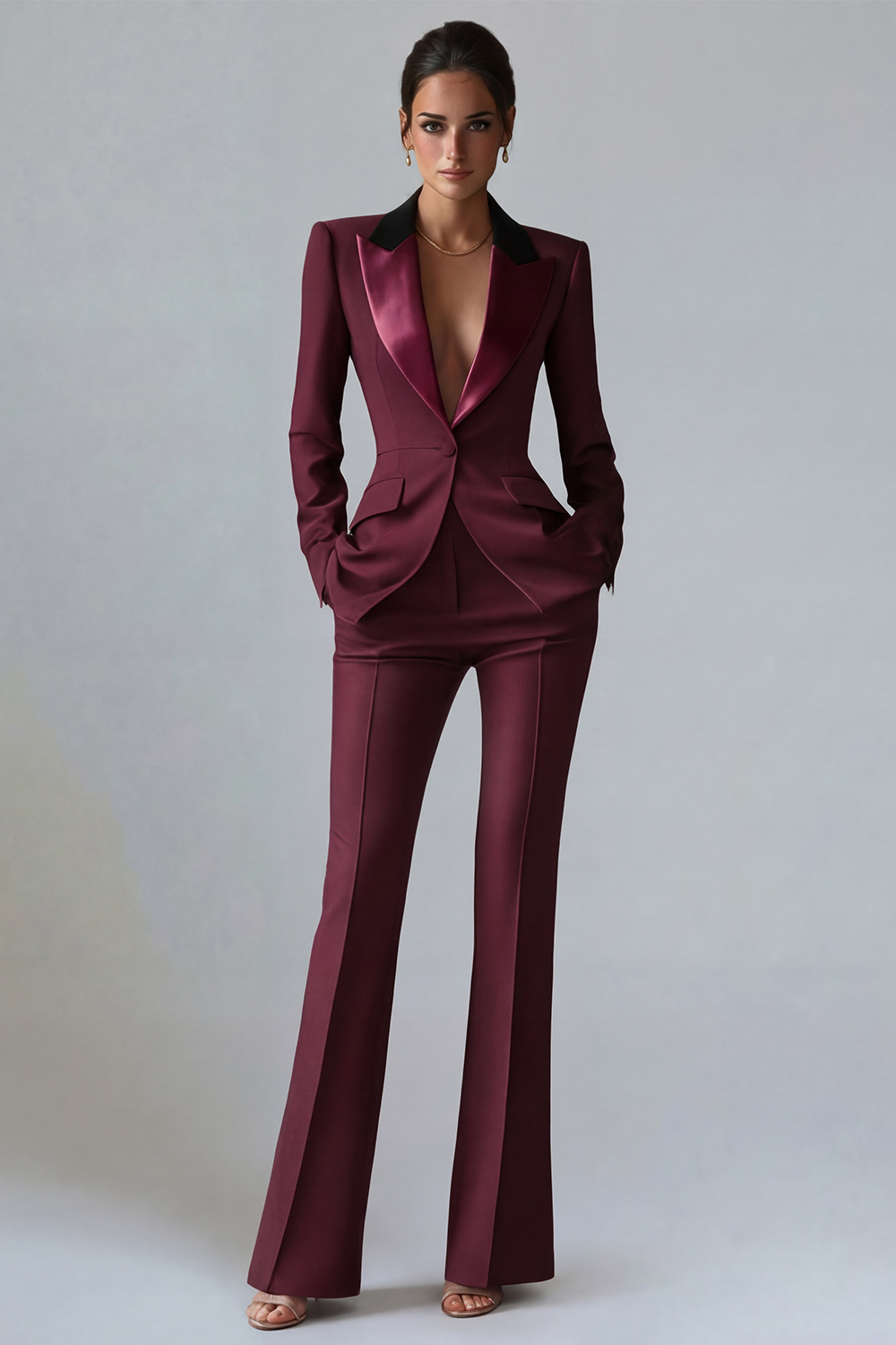 2 Piece Peak Lapel Dark Green Slim Fit Single Breasted Prom Suits