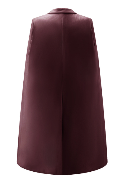 White Bodycon Peak Lapel Mini Work Dress with Cape